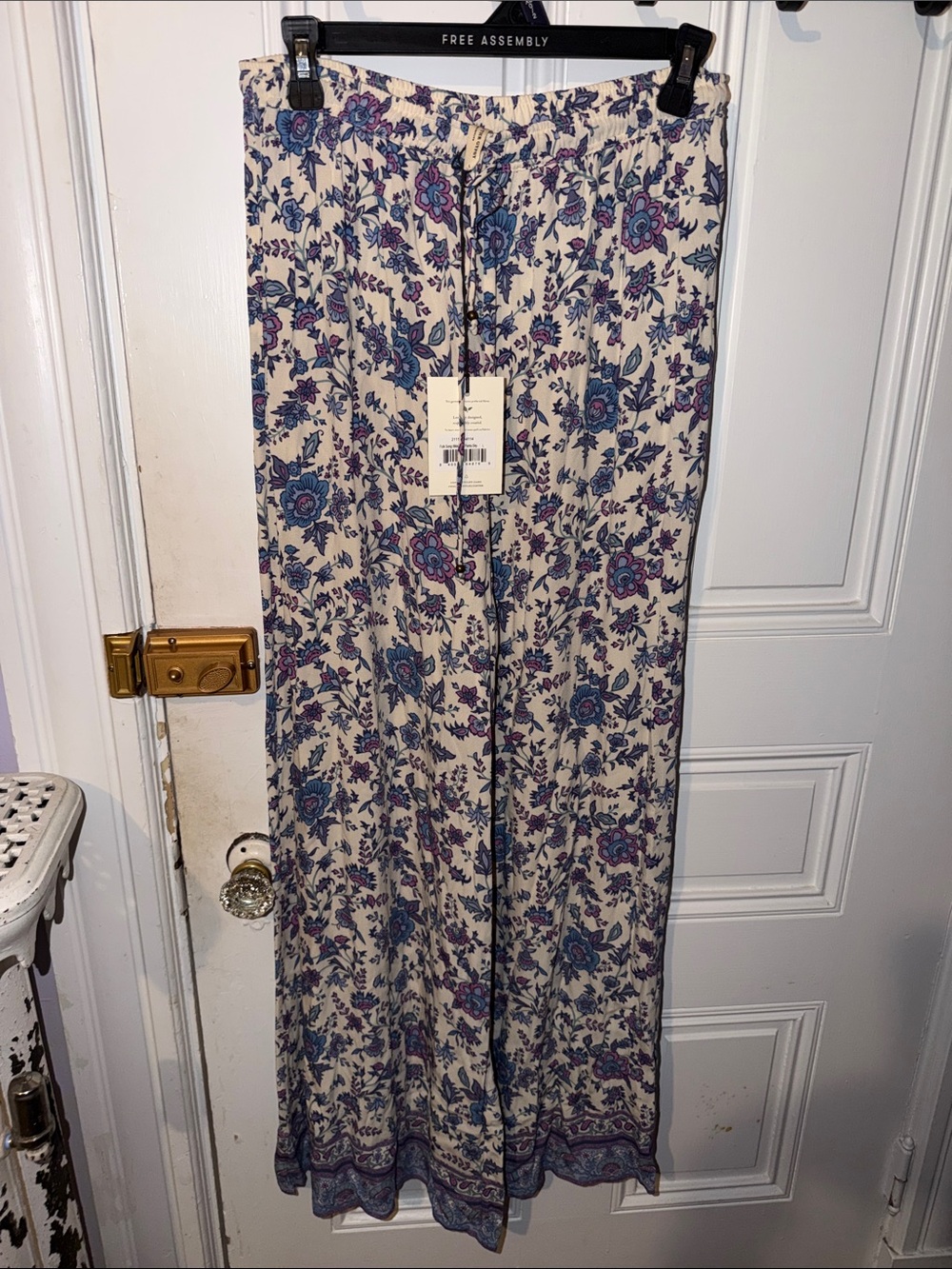 Spell Folk Song Wide Leg Pants - Sky